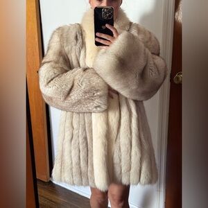 Luxurious Cream Fur Coat